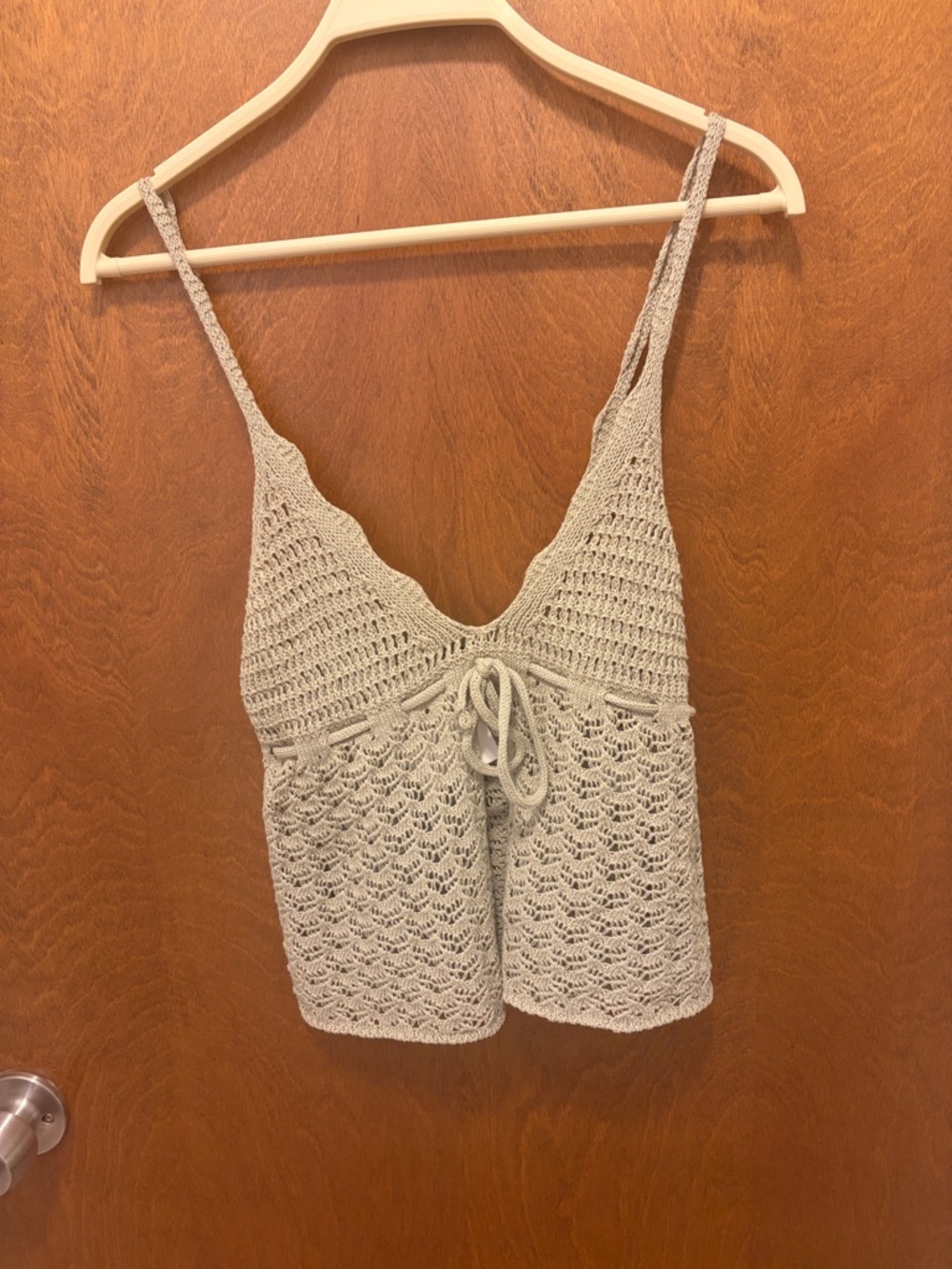 Zara crochet  Tie-Front Tank Top  size  small , NWT